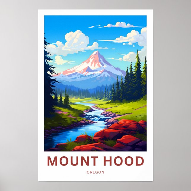 Affiche Imprimer le mont Hood Oregon (Devant)