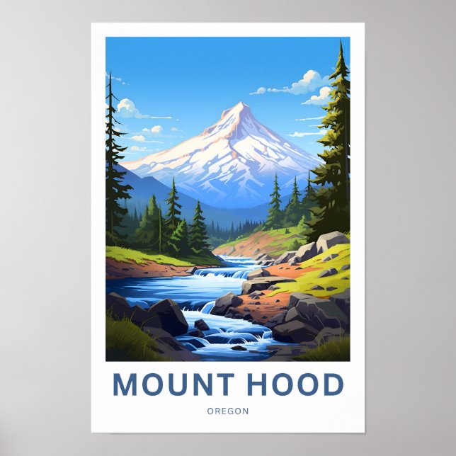 Affiche Imprimer le mont Hood Oregon (Devant)
