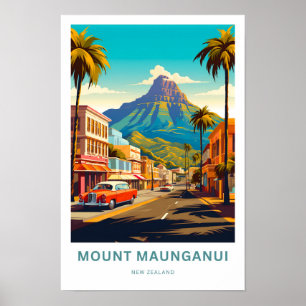 Affiche Imprimer Le Mont Maunganui Nouvelle-Zélande
