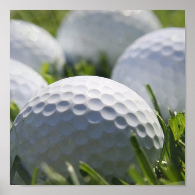 Affiche Imprimer les boules de golf (Devant)