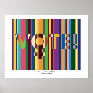 Affiche Imprimer - "Les femmes décideront (VOTE !)"