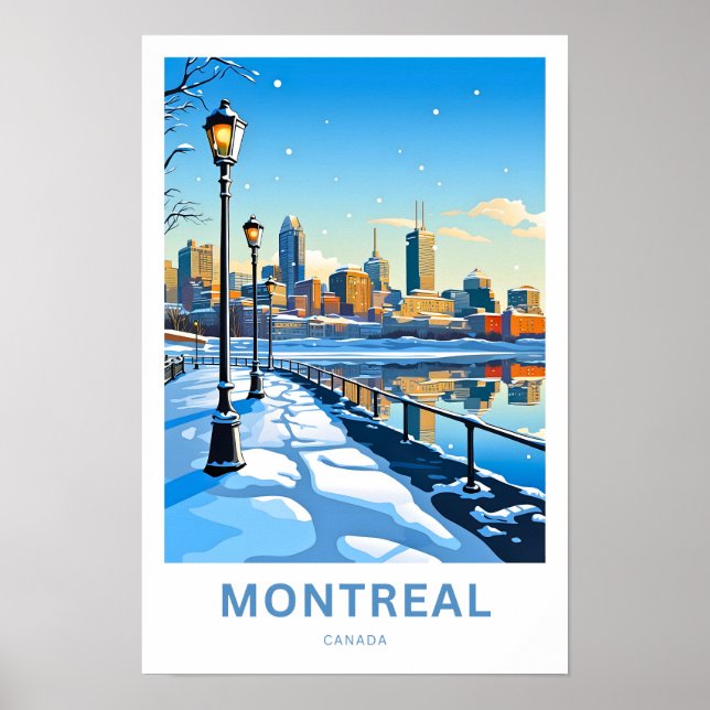 Affiche Imprimer les voyages de Montréal Canada (Devant)