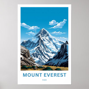 Affiche Imprimer l'impression de voyage du Mont Everest As