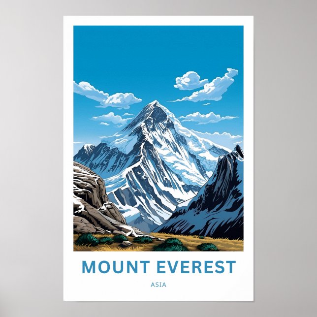 Affiche Imprimer l'impression de voyage du Mont Everest As (Devant)
