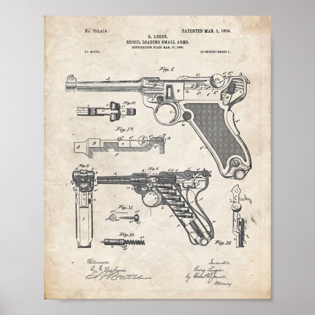 Affiche Imprimer Luger Pistol (Devant)