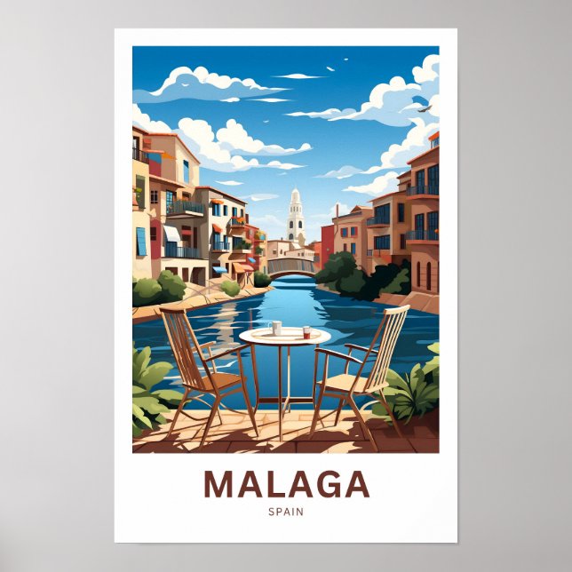 Affiche Imprimer Malaga Espagne (Devant)