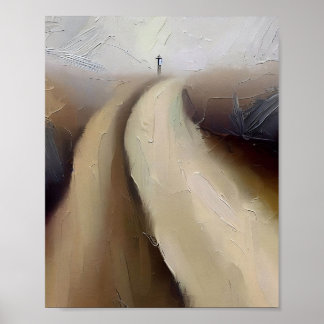 Affiche Imprimer, Matthieu 7:13 Le Grand chemin et le chem