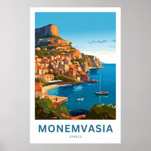 Affiche Imprimer Monemvasia Grèce Travel