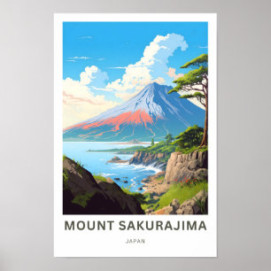 Affiche Imprimer Mont Sakurajima Japon