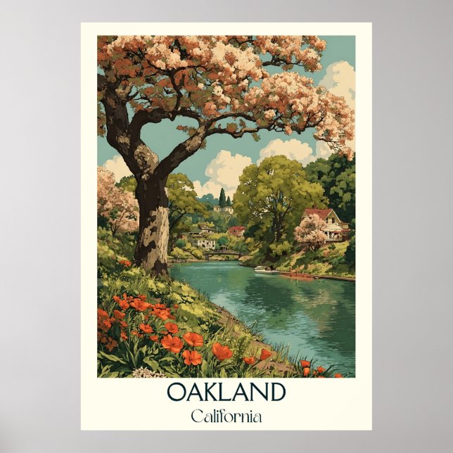 Affiche Imprimer Oakland California Art | Lakeside (Devant)
