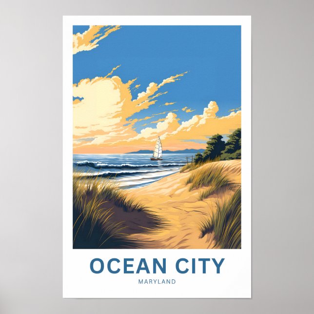 Affiche Imprimer Ocean City Maryland Travel (Devant)