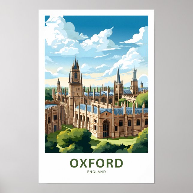 Affiche Imprimer Oxford England Travel (Devant)