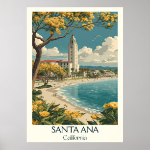 Affiche Imprimer père Noël Ana California Art   Mission hi