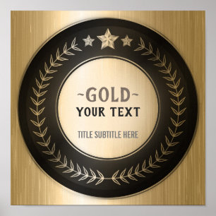 Affiche IMPRIMER PERSONNALISÉE do-it-yourself MÉDAILLE Gol