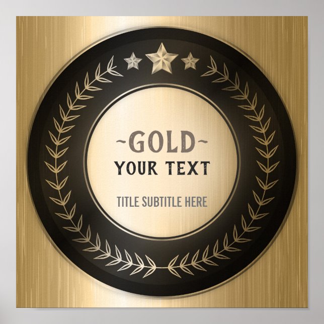 Affiche IMPRIMER PERSONNALISÉE do-it-yourself MÉDAILLE Gol (Devant)