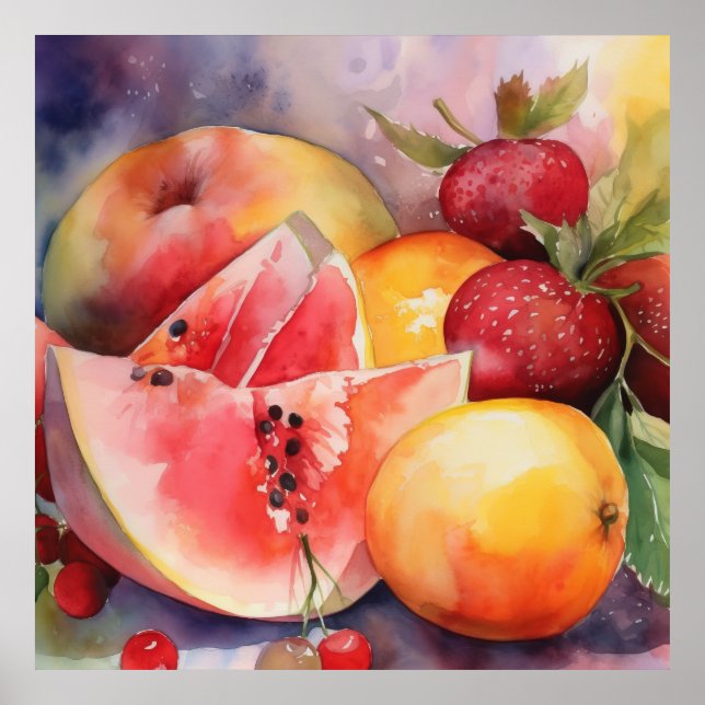 AFFICHE IMPRIMER PHOTO WATERMELON COULEUR EAU (Devant)