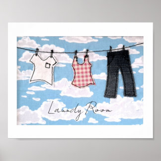 Affiche Imprimer pour la salle de blanchisserie