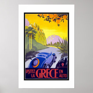 Affiche Imprimer Retro Vintage Image Voyage Grèce