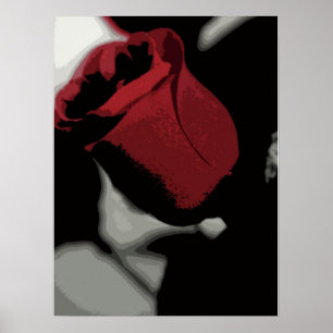 Affiche Imprimer - Rose rouge simple