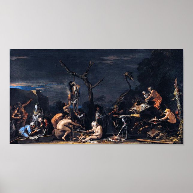 AFFICHE IMPRIMER SALVATOR ROSA WITCHES (Devant)