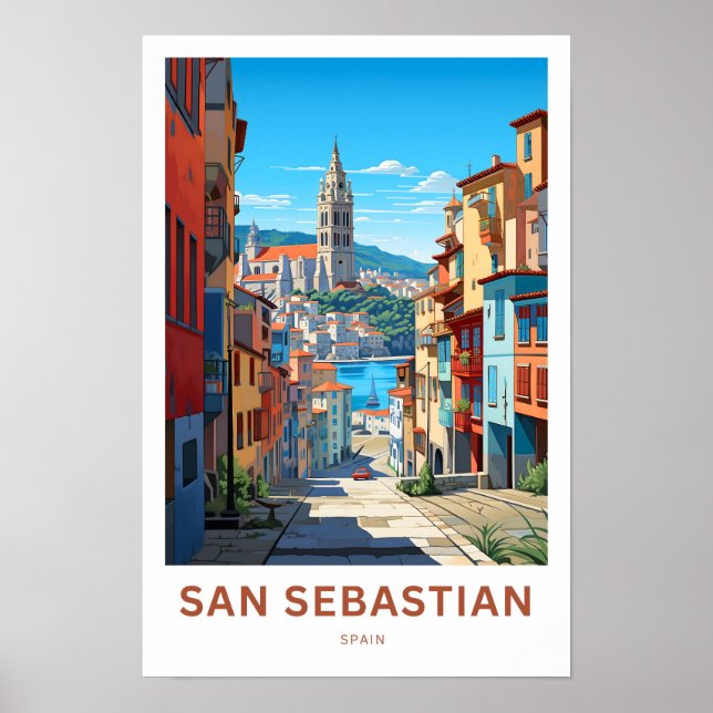 Affiche Imprimer San Sebastian Espagne (Devant)