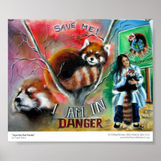 Affiche Imprimer "Save the Red Panda"