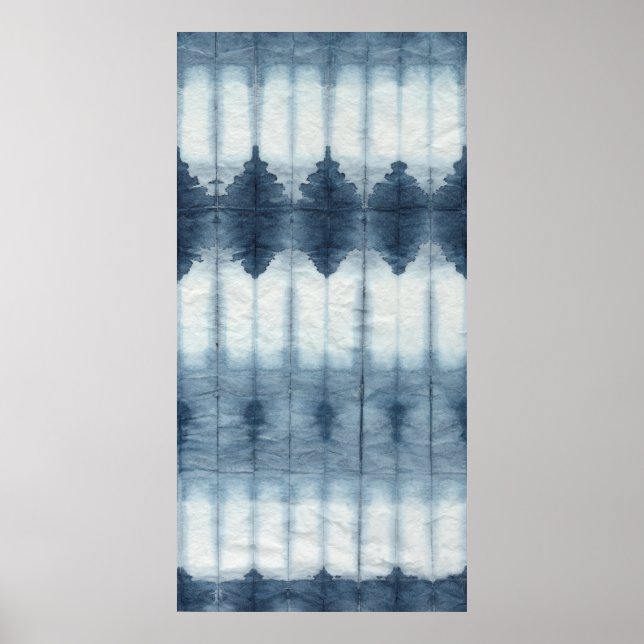 Affiche Imprimer Shibori Indigio (Devant)