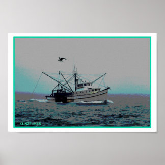 AFFICHE IMPRIMER SHRIMP BOAT GICLEE
