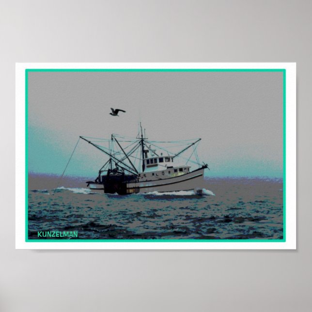 AFFICHE IMPRIMER SHRIMP BOAT GICLEE (Devant)