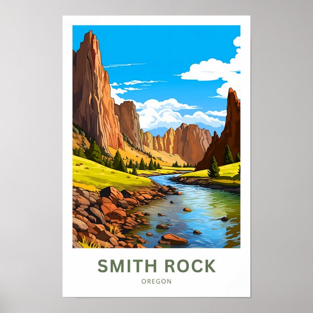 Affiche Imprimer Smith Rock Oregon Travel (Devant)