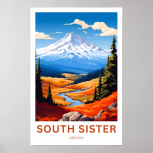 Affiche Imprimer South Sister Oregon Travel