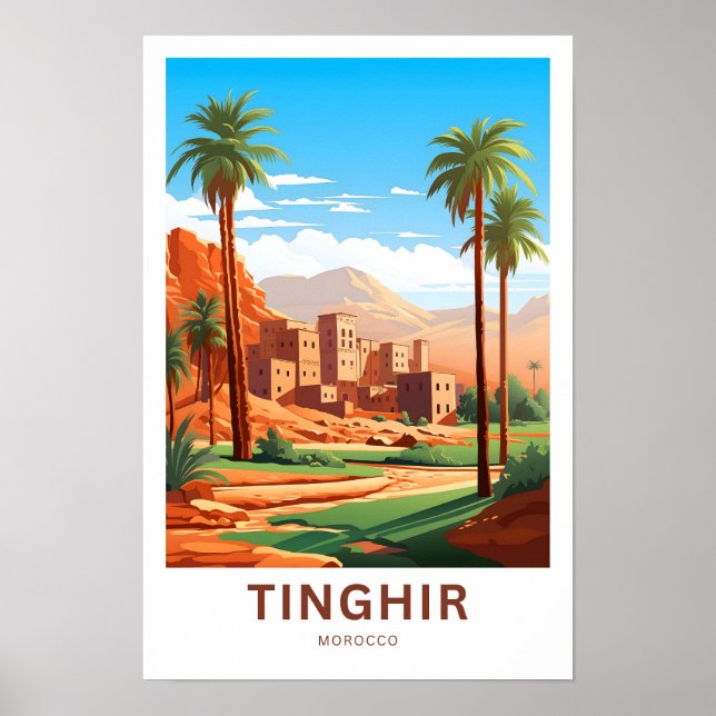 Affiche Imprimer Tinghir Maroc (Devant)
