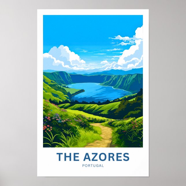 Affiche Imprimer Voyage Açores Portugal (Devant)