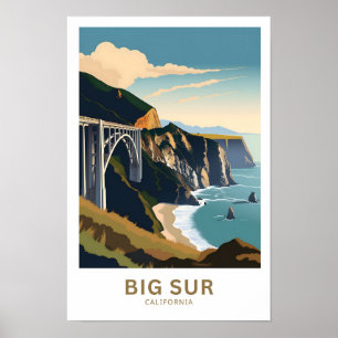 Affiche Imprimer voyage Big Sur California
