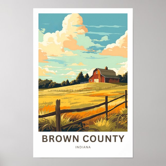 Affiche Imprimer voyage Brown County Indiana (Devant)