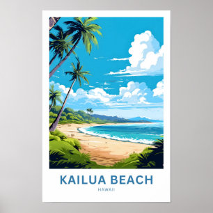 Affiche Imprimer Voyage de Kailua Beach Hawaii