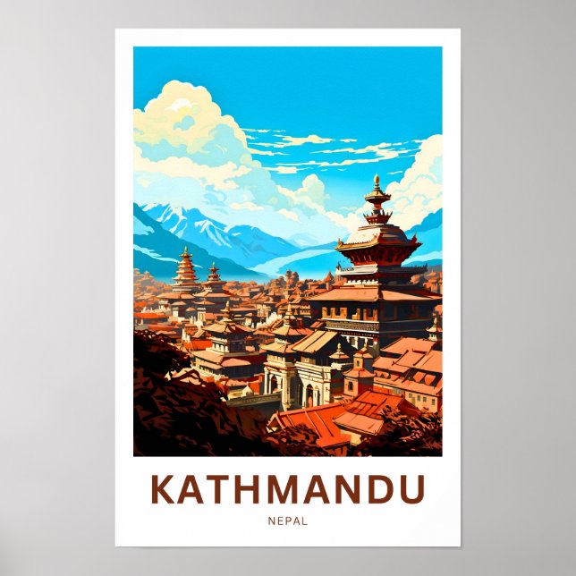 Affiche Imprimer Voyage de Katmandou Népal (Devant)