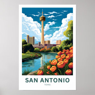 Affiche Imprimer voyage de San Antonio Texas