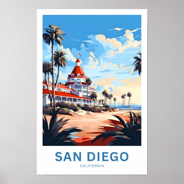 Affiche Imprimer voyage de San Diego California (Devant)