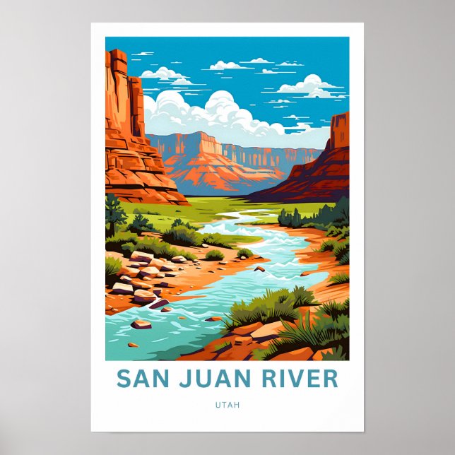 Affiche Imprimer voyage de San Juan River Utah (Devant)