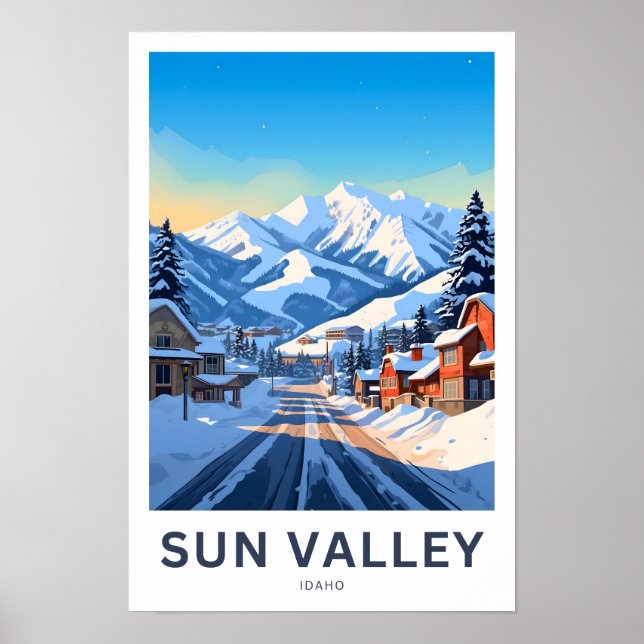 Affiche Imprimer voyage de Sun valley Idaho (Devant)