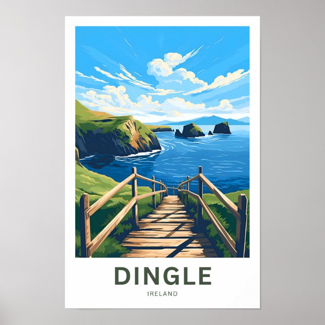 Affiche Imprimer voyage Dingle Irlande (Devant)