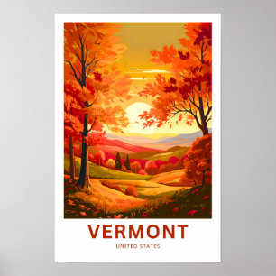 Affiche Imprimer voyage du Vermont États-Unis