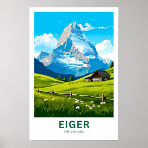 Affiche Imprimer voyage Eiger Suisse