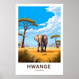 Affiche Imprimer Voyage Hwange Zimbabwe