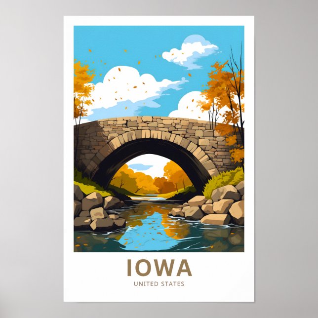 Affiche Imprimer voyage Iowa États-Unis (Devant)