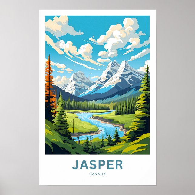 Affiche Imprimer Voyage Jasper Canada (Devant)