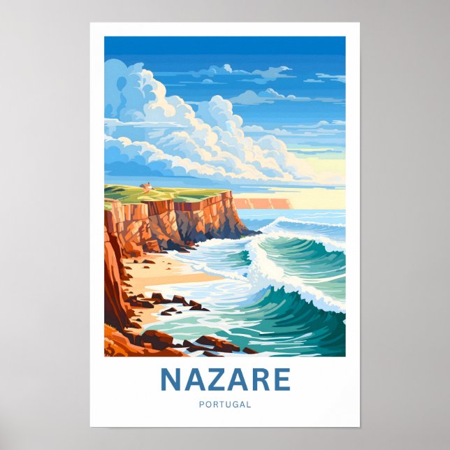 Affiche Imprimer Voyage Nazare Portugal (Devant)