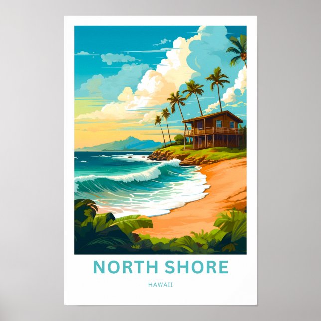Affiche Imprimer Voyage North Shore Hawaii (Devant)