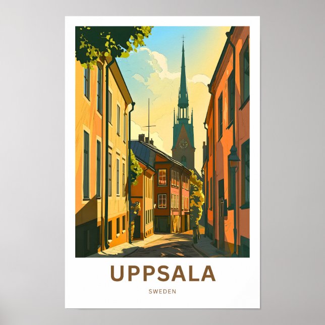 Affiche Imprimer voyage Uppsala Suède (Devant)
